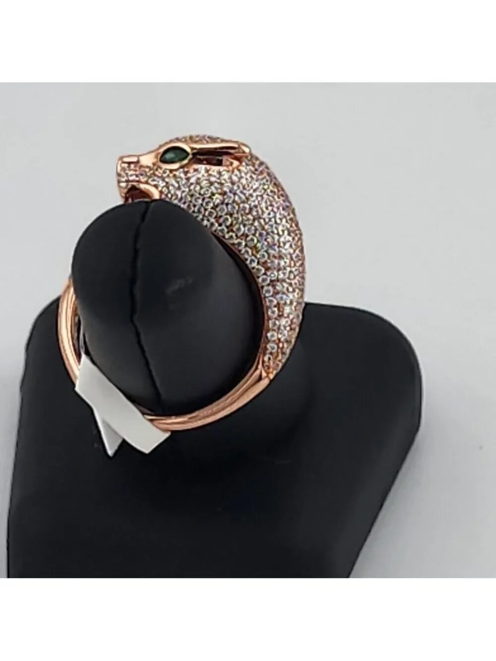 LAST ONE Fierce & Stylish: Panther Ring in 925 Silver with CZ Stones